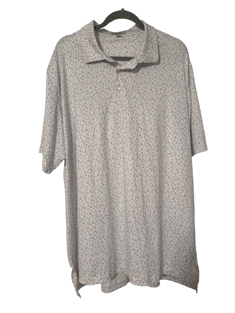Peter Millar Summer Comfort Men's 2XL White Spirit Guide Golf Polo Shirt XXL